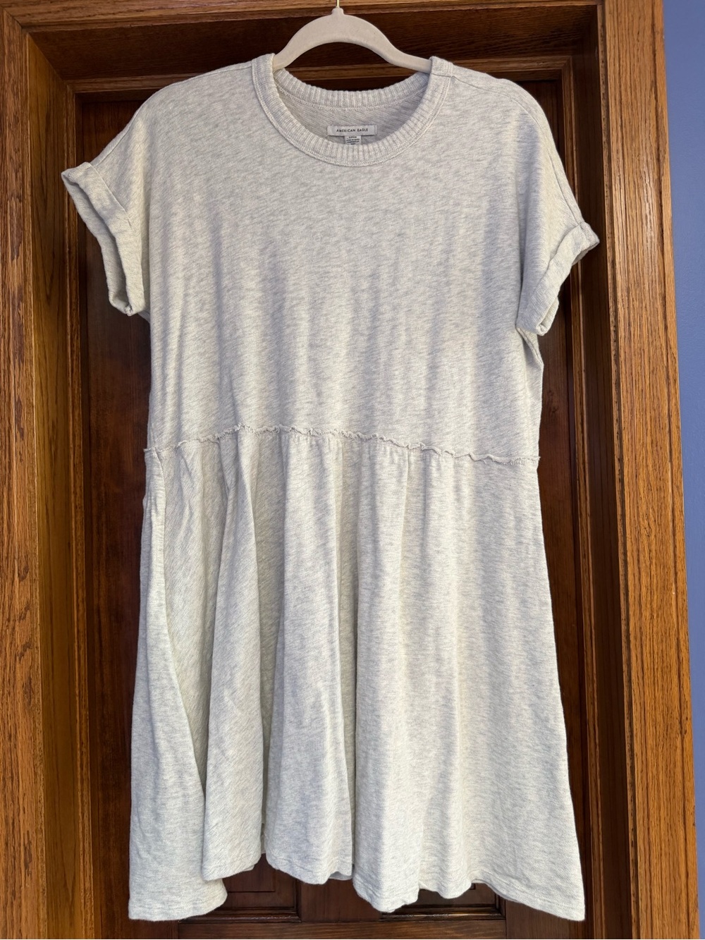 American Eagle Outfitters Light Gray Casual Sweater Dress, Size Small